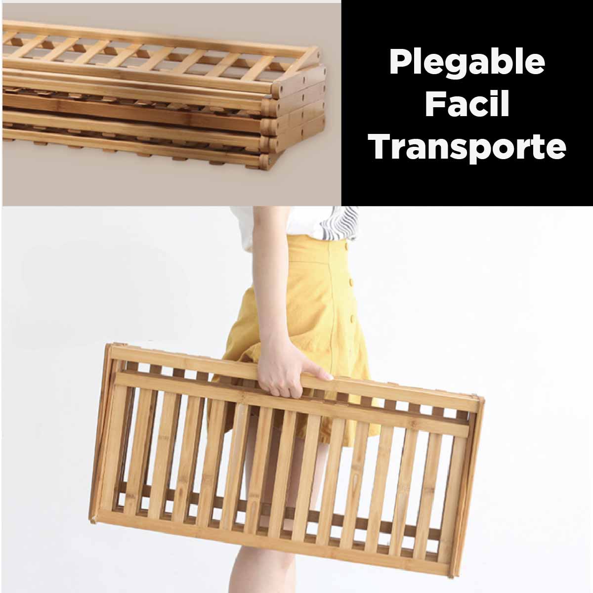 Zapatero en Madera Bambu Mueble Organizador de zapatos