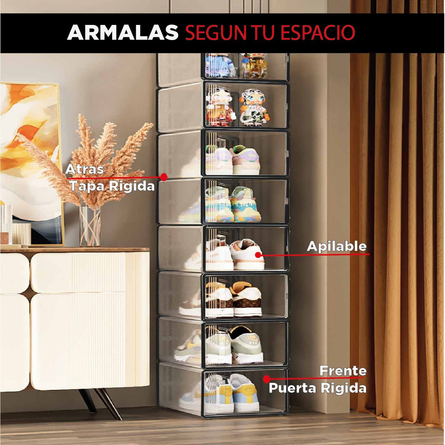 Caja para organizar Zapatos Set X12 Unidades