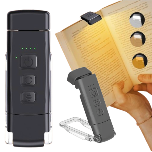 Luz De Lectura De Libro Lampara Recargable USB Negra