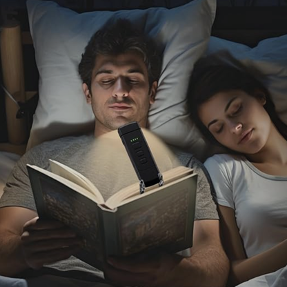 Luz De Lectura De Libro Lampara Recargable USB Negra