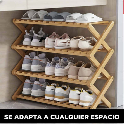 Zapatero en Madera Bambu Mueble Organizador de zapatos
