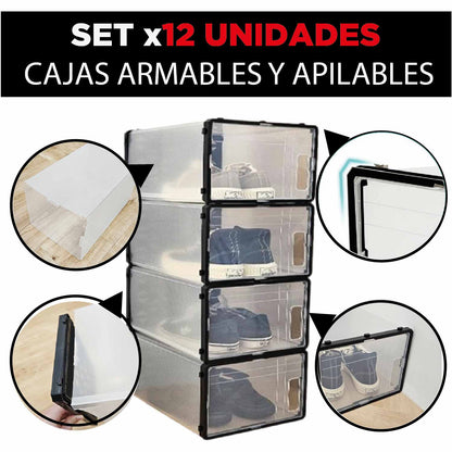 Caja para organizar Zapatos Set X12 Unidades