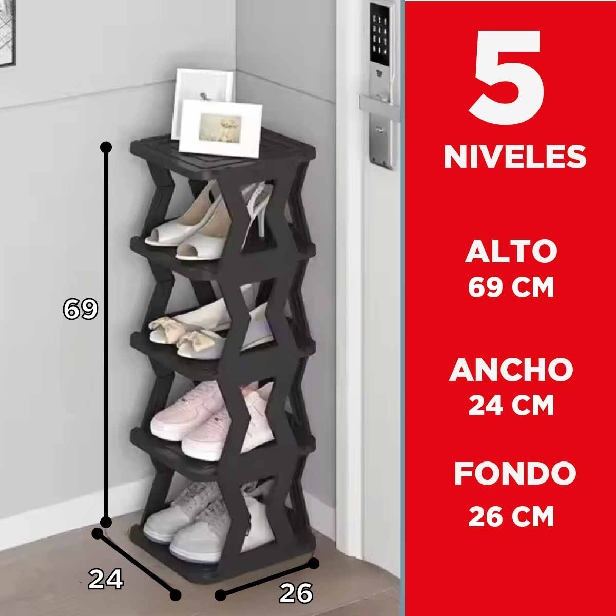 Organizador de zapatos vertical